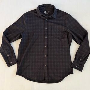 Nicoby Mens Lined Flannel Shirt Navy Button Down Size Large
